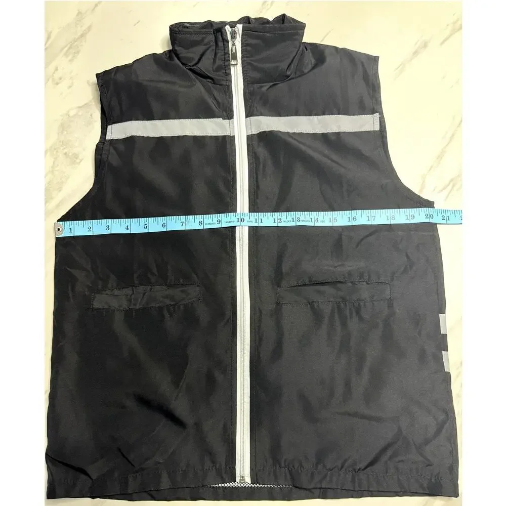 Mens Black Dream TSchunyifang Zipper Front Sleeveless Vest Size Large - Picture 7 of 8